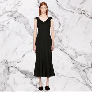 Rosetta Getty black long midi dress gown